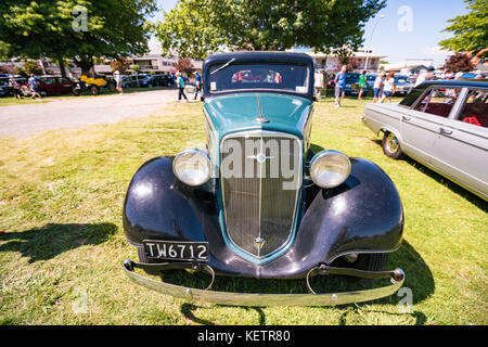 Neuseeland - April 2016: Ausstellung von Oldtimern in Auckland, Neuseeland Stockfoto