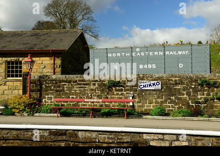 Goathland Station auf der North Yorkshire Moors Railway. Stockfoto