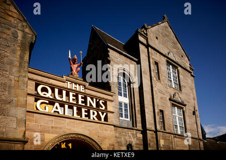 Edinburgh, Schottland, Royal Mile die Queens Gallery Teil der Palast von Holyroodhouse Komplex ursprünglich als Holyrood freie Kirche errichtet. Stockfoto