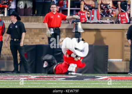 Lubbock, Texas, USA. 30 Sep, 2017. Raider Roten nimmt im Spiel an der Jones AT&T Stadium in Lubbock, Texas. Tom Sooter/CSM/Alamy leben Nachrichten Stockfoto