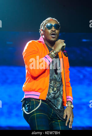 London, Großbritannien. Oktober 2017. Rapper Future tritt auf der Bühne der O2 Arena auf. Kredit: Michael Tubi/Alamy Live Nachrichten Stockfoto