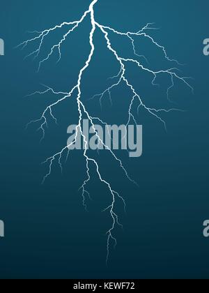 Blitz auf dunklem Hintergrund. thunderbolt. Vector Illustration Stock Vektor