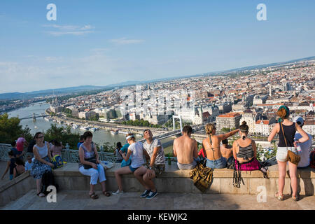 Horizontale Stadtbild von Budapest. Stockfoto