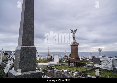 Waverley Friedhof in Sydney, monumentale oceanside Friedhof, 1877 gegründet, in dem sich die Gräber vieler prominenter Australier Stockfoto