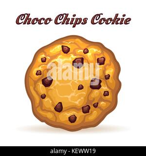 Chocolate Chip Cookie keks Symbol Stock Vektor