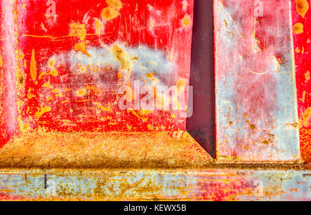 Red Rusty Hintergrund Overlay Stockfoto