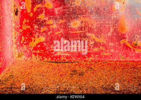 Red Rusty Hintergrund Overlay Stockfoto