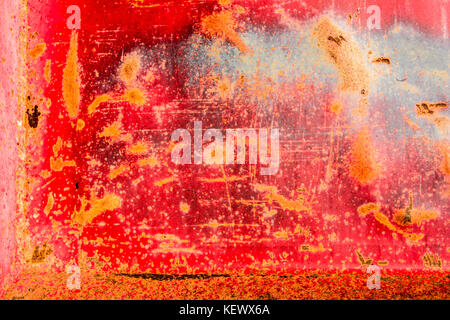 Red Rusty Hintergrund Overlay Stockfoto
