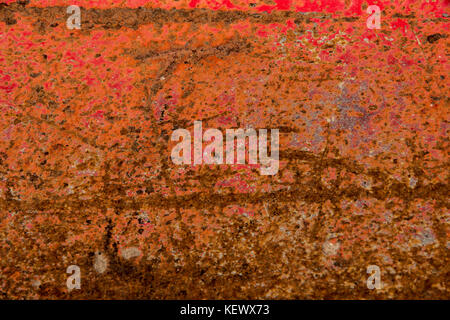 Red Rusty Hintergrund Overlay Stockfoto