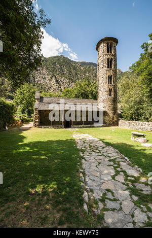 Fassade der Kirche Santa Coloma, Andorra, Europa Stockfoto