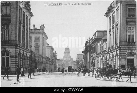 Brussel Regentschapsstraat 1900 s Stockfoto