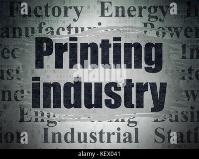 Manufacuring Konzept: Druckindustrie auf digitale Daten Papier Hintergrund Stockfoto