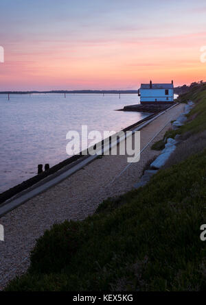 Der Watch House in Lepe Strand in Hampshire. Stockfoto