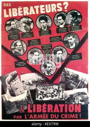 Affiche Rouge Stockfoto