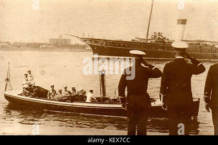 Zar Nikolai II besuchen Riga 1910 Stockfoto