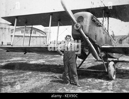 Flugzeug, Flughafen, Hangar, biplanar Fortepan 14244 Stockfoto