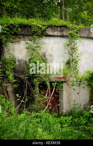 AJAXNETPHOTO. 25. Juni 2014. OBERSALZBURG, Deutschland. - Ruiniert Eingang zum Bunker unter MARTIN BORMANN'S HOUSE GEGENÜBER HOTEL ZUM TURKEN. Foto: TONY HOLLAND/AJAX REF: DTH 152406 38580 Stockfoto