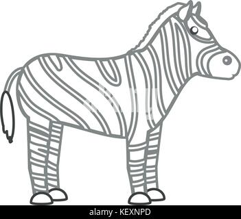 Zebra Symbol auf weißem Hintergrund Vektor illutration Stock Vektor