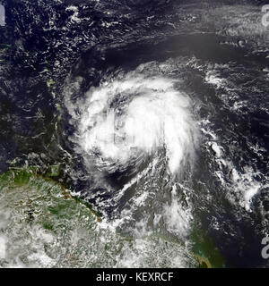 Hurrikan Maria. Elemente dieses Bild von der Nasa eingerichtet. Stockfoto