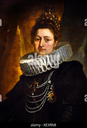 Isabella Clara Eugenia 1566 - 1633 Herrscher der spanischen Niederlande und dem Norden des modernen Frankreich, Ehemann Albert VII, Erzherzog von Österreich. (Clara Isabella Eugenia war eine Infantin von Spanien und Portugal) Peter Paul Rubens (1577-1640) Maler in der flämischen Barockmalerei Tradition. Antwerpen, Antwerpen, Belgien, Stockfoto