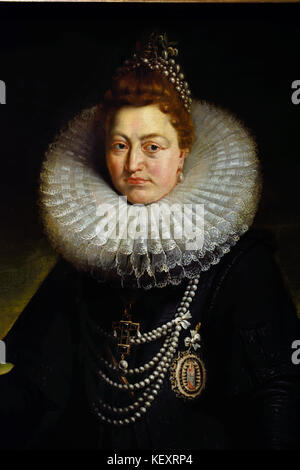 Isabella Clara Eugenia 1566 - 1633 Herrscher der spanischen Niederlande und dem Norden des modernen Frankreich, Ehemann Albert VII, Erzherzog von Österreich. (Clara Isabella Eugenia war eine Infantin von Spanien und Portugal) Peter Paul Rubens (1577-1640) Maler in der flämischen Barockmalerei Tradition. Antwerpen, Antwerpen, Belgien, Stockfoto