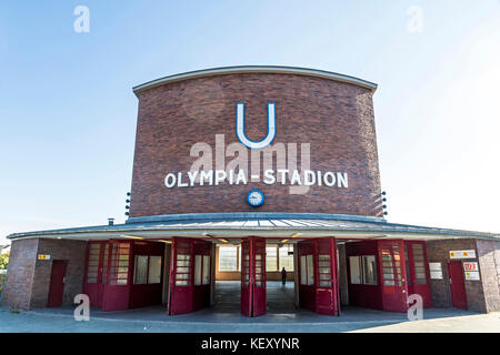 U-Bahnhof Olympiastadion in Berlin Stockfoto