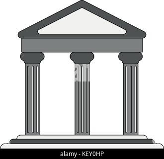 antiken griechischen Gebäude Symbolbild Stock Vektor
