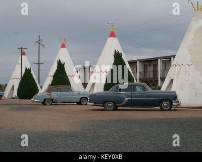 Wigwam Motel in Holbrook, Arizona in der Nähe der Old Route 66. Stockfoto