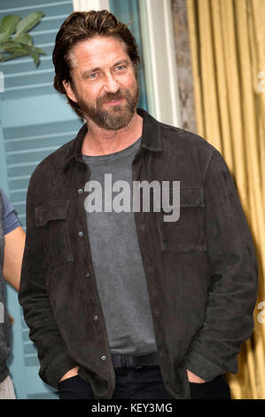 Gerard Butler beim Fotobesuch „Geostorm“ im Hotel de Russie am 22. Oktober 2017 in Rom, Italien. Stockfoto