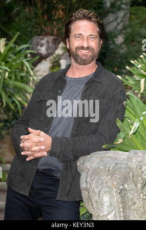 Gerard Butler beim Fotobesuch „Geostorm“ im Hotel de Russie am 22. Oktober 2017 in Rom, Italien. Stockfoto