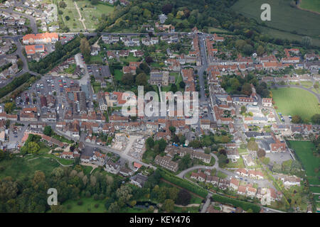 Ein Luftbild der Stadt Schwanebeck in Somerset, South West England Stockfoto