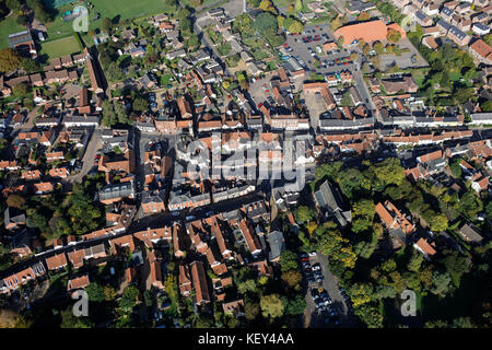 Ein Luftbild der Norfolk Stadt Harleston Stockfoto