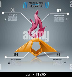 Ewige Flamme-business Infografik. Stock Vektor