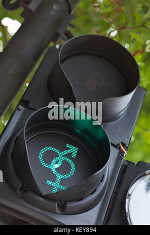 Kein grüner Mann Fußgängerampel. Stockfoto