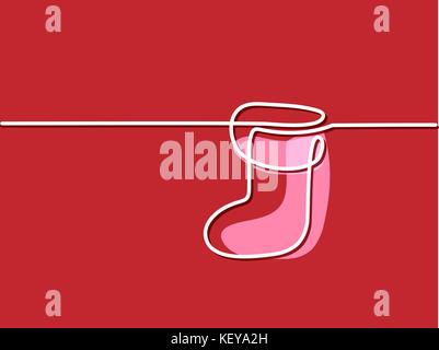 Weihnachtsferien Socke Stock Vektor