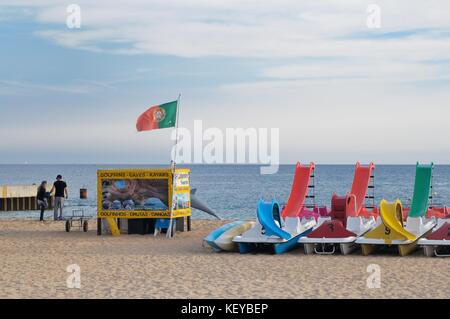 Albufeira-Strand Stockfoto