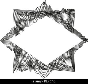 Schwarzweiß-abstrakten Rahmen für Text auf weißem Hintergrund. Vector Illustration. Stock Vektor