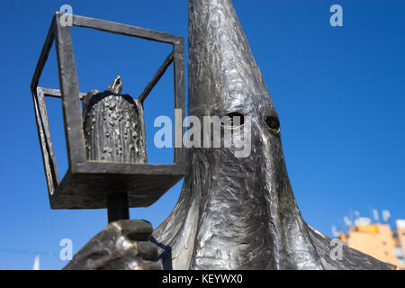 Januar 18, 2016 San Luis Potosi, Mexiko: procesion del Silencio Statue vor der Kathedrale von San Luis in der kolonialen Altstadt Stockfoto