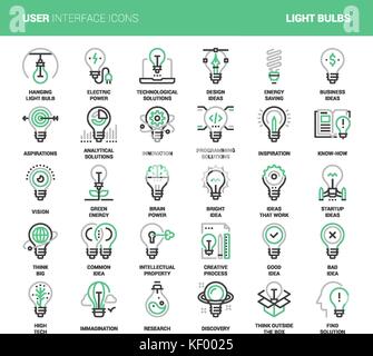 Glühbirnen Symbole Stock Vektor