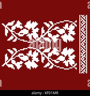 Traditionelle Stickerei. Vektor-Illustration von ethnischen nahtlosen ornamentalen geometrischen Mustern für Ihr Design Stock Vektor