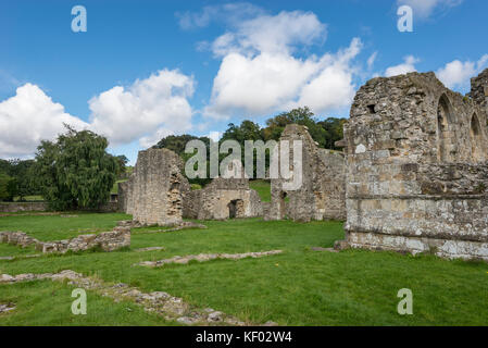 Die schöne Ruinen von Easby Abbey in der Nähe von Richmond, North Yorkshire, England. Stockfoto