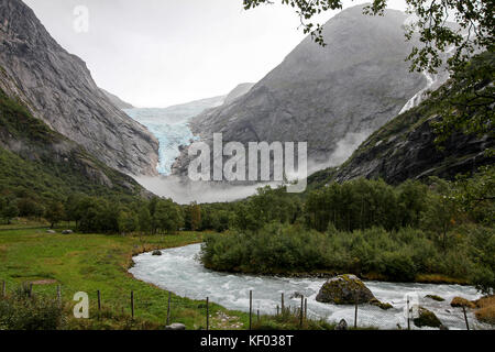 Briksdalsbreen, Norwegen Stockfoto