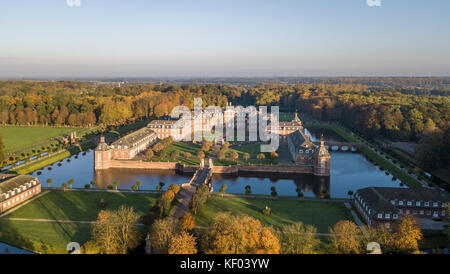 Luftaufnahme von nordkirchen Wasserburg in Deutschland, als das Versailles Westfalens bekannt Stockfoto