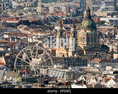 Horizontale Stadtbild von Budapest. Stockfoto