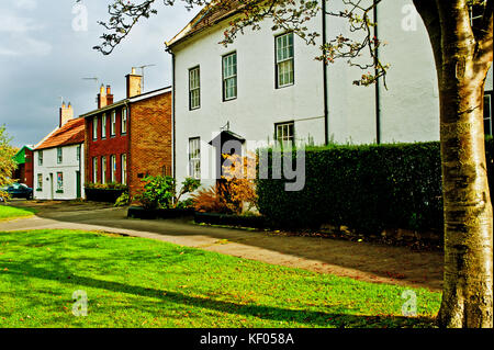 Alte Häuser, North End, Sedgefield, County Durham Stockfoto