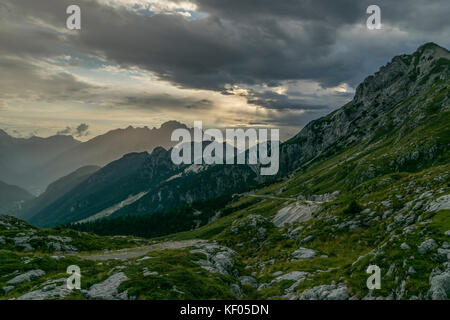 Mangart im Sommer 2017 Stockfoto