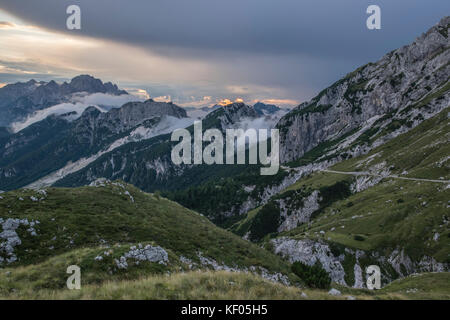 Mangart im Sommer 2017 Stockfoto