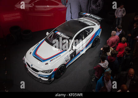 Frankfurt, Deutschland - 20.September 2017: neue BMW M4 GT4 auf der Frankfurter Internationalen Automobilausstellung 2017 Stockfoto