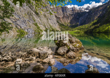 Am Obersee in der Nähe von Berchtesgaden, Bayern, Deutschland Stockfoto