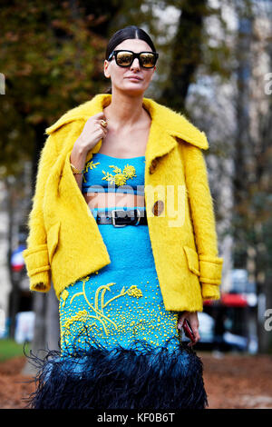 Giovanna battaglia Engelbert in Paris Fashion Week rtw s/s 2018 - le grand-Palais - Frankreich Stockfoto